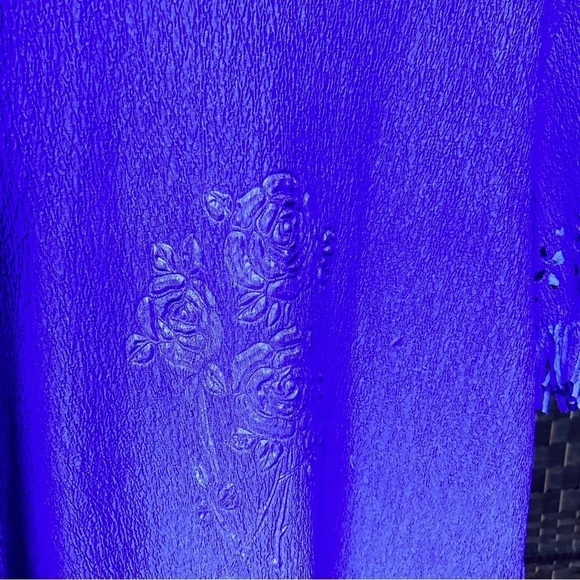 MaxiMa purple vintage fringe top with floral design size 2X plus - Picture 5 of 7